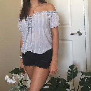 Kendall and Kylie off the shoulder top